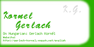 kornel gerlach business card